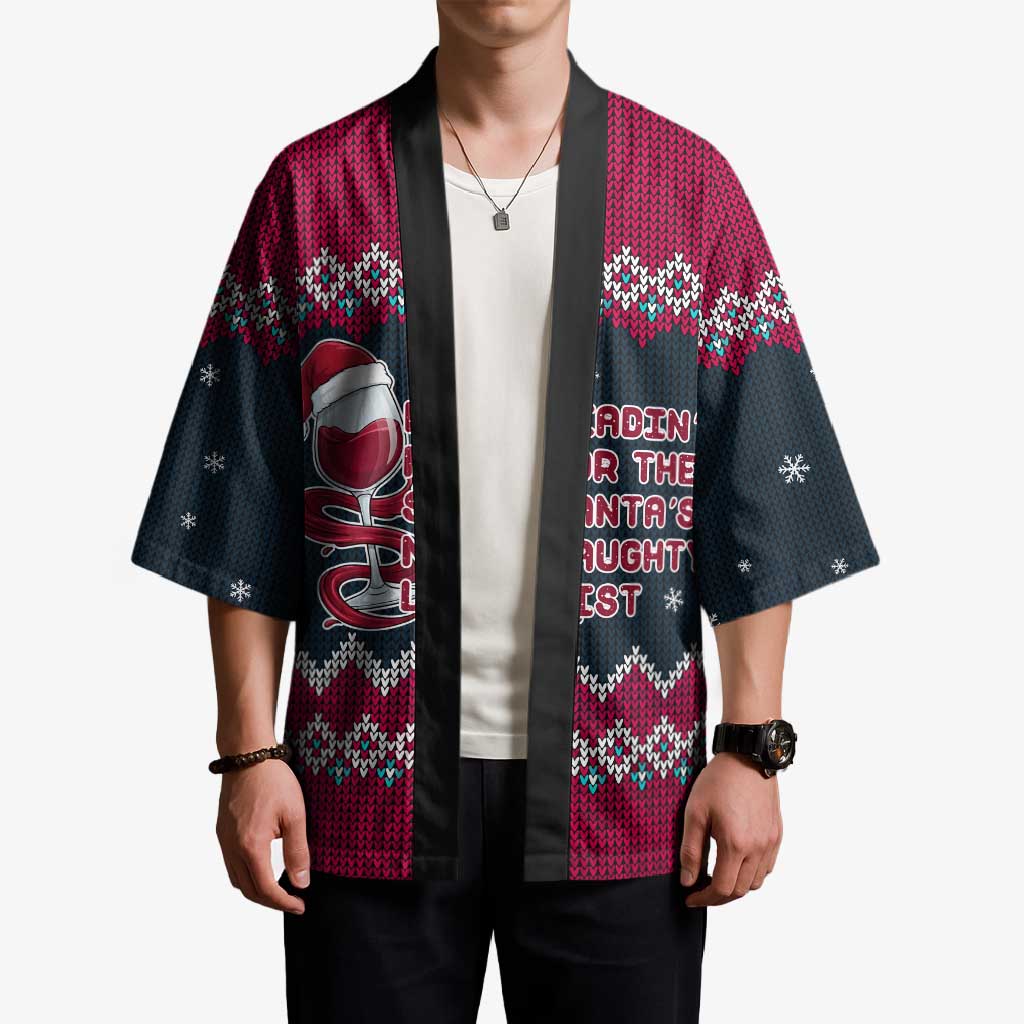 Headin For Santas Naughty Christmas Christmas Kimono Xmas Holiday Patterns - Wonder Print Shop