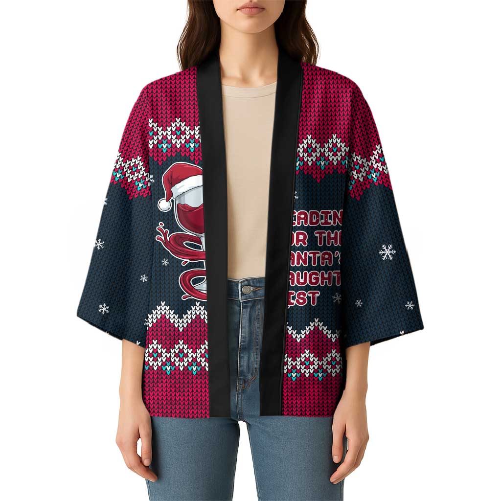 Headin For Santas Naughty Christmas Christmas Kimono Xmas Holiday Patterns - Wonder Print Shop