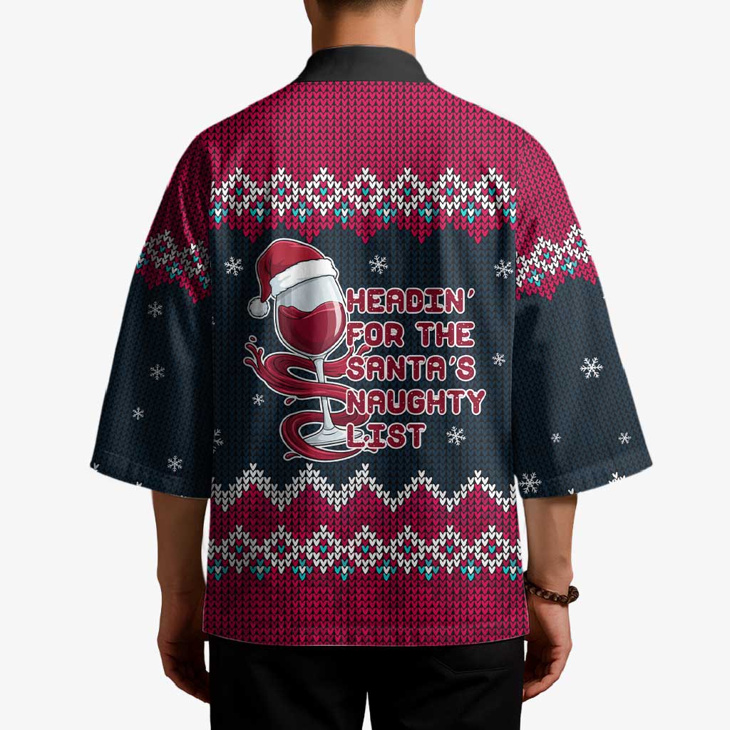 Headin For Santas Naughty Christmas Christmas Kimono Xmas Holiday Patterns - Wonder Print Shop