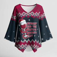 Headin For Santas Naughty Christmas Christmas Kimono Sleeve Blouse Xmas Holiday Patterns - Wonder Print Shop