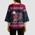 Headin For Santas Naughty Christmas Christmas Kimono Sleeve Blouse Xmas Holiday Patterns - Wonder Print Shop