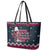 Headin For Santas Naughty Christmas Christmas Leather Tote Bag Xmas Holiday Patterns - Wonder Print Shop