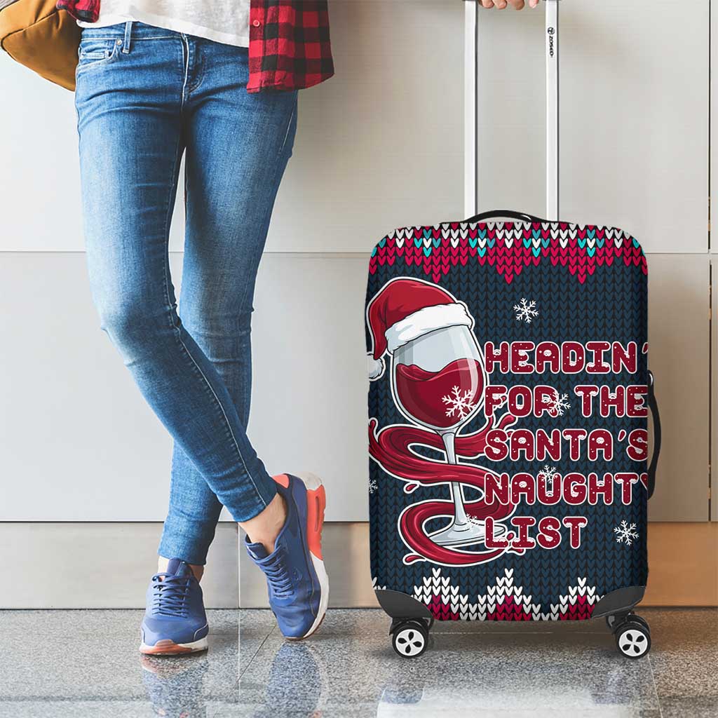 Headin For Santas Naughty Christmas Christmas Luggage Cover Xmas Holiday Patterns - Wonder Print Shop