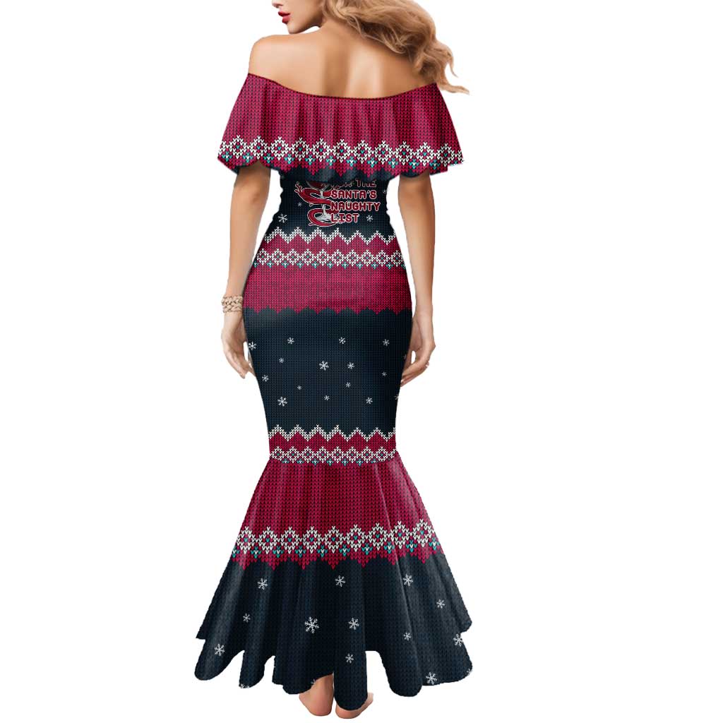 Headin For Santas Naughty Christmas Christmas Mermaid Dress Xmas Holiday Patterns - Wonder Print Shop
