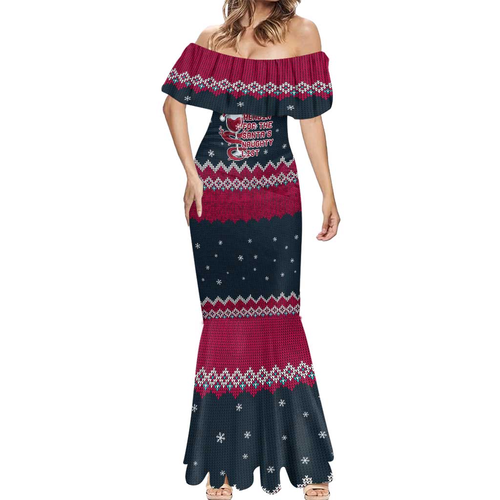 Headin For Santas Naughty Christmas Christmas Mermaid Dress Xmas Holiday Patterns - Wonder Print Shop