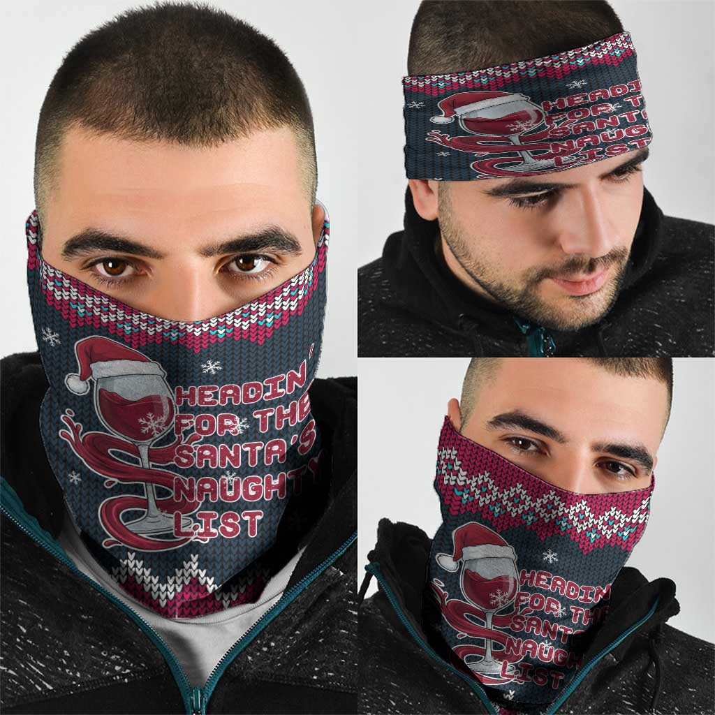 Headin For Santas Naughty Christmas Christmas Neck Gaiter Xmas Holiday Patterns - Wonder Print Shop