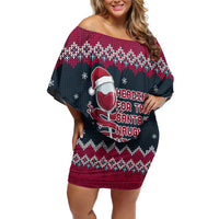 Headin For Santas Naughty Christmas Christmas Off Shoulder Short Dress Xmas Holiday Patterns - Wonder Print Shop