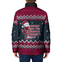 Headin For Santas Naughty Christmas Christmas Padded Jacket Xmas Holiday Patterns - Wonder Print Shop