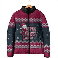 Headin For Santas Naughty Christmas Christmas Padded Jacket Xmas Holiday Patterns - Wonder Print Shop