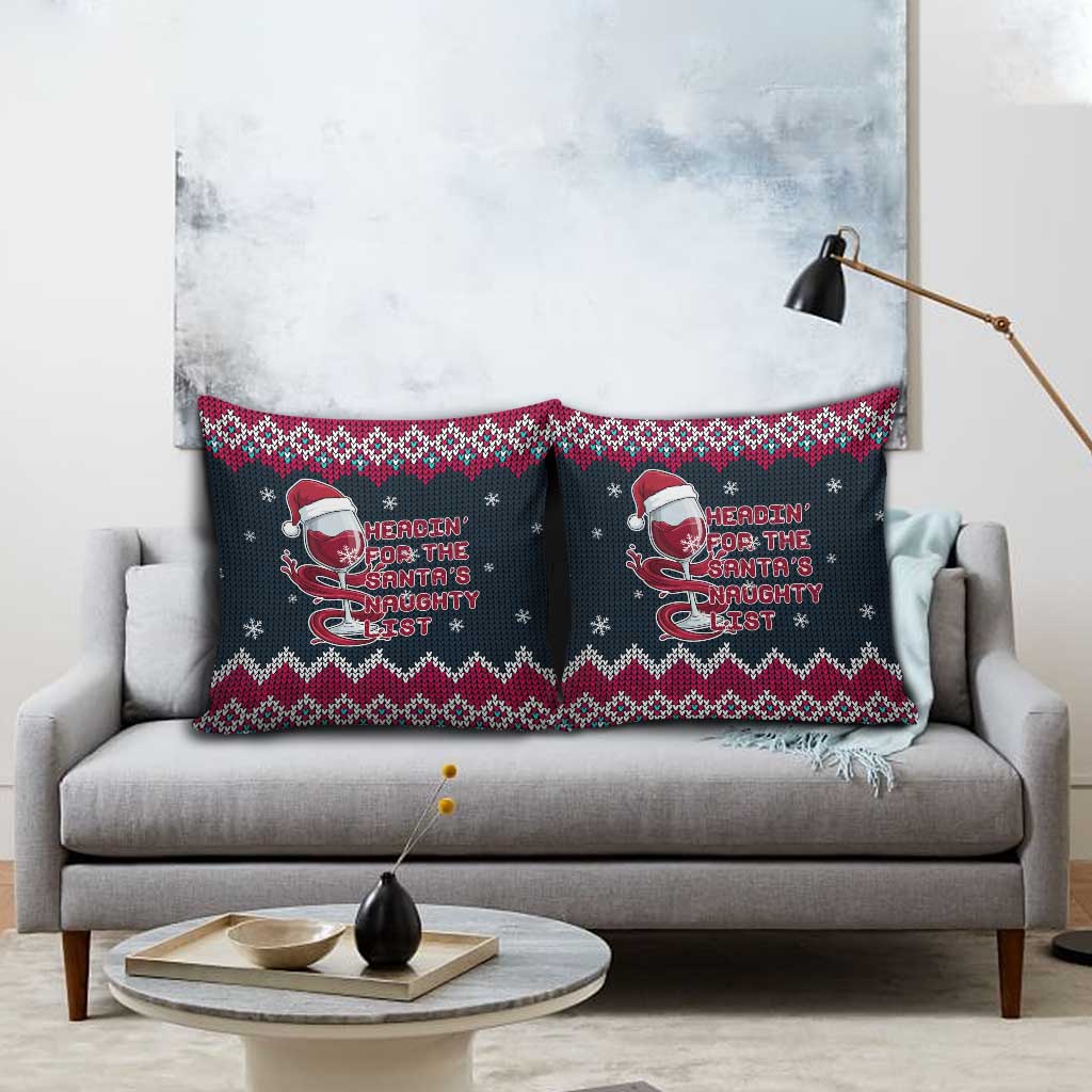 Headin For Santas Naughty Christmas Christmas Pillow Cover Xmas Holiday Patterns - Wonder Print Shop