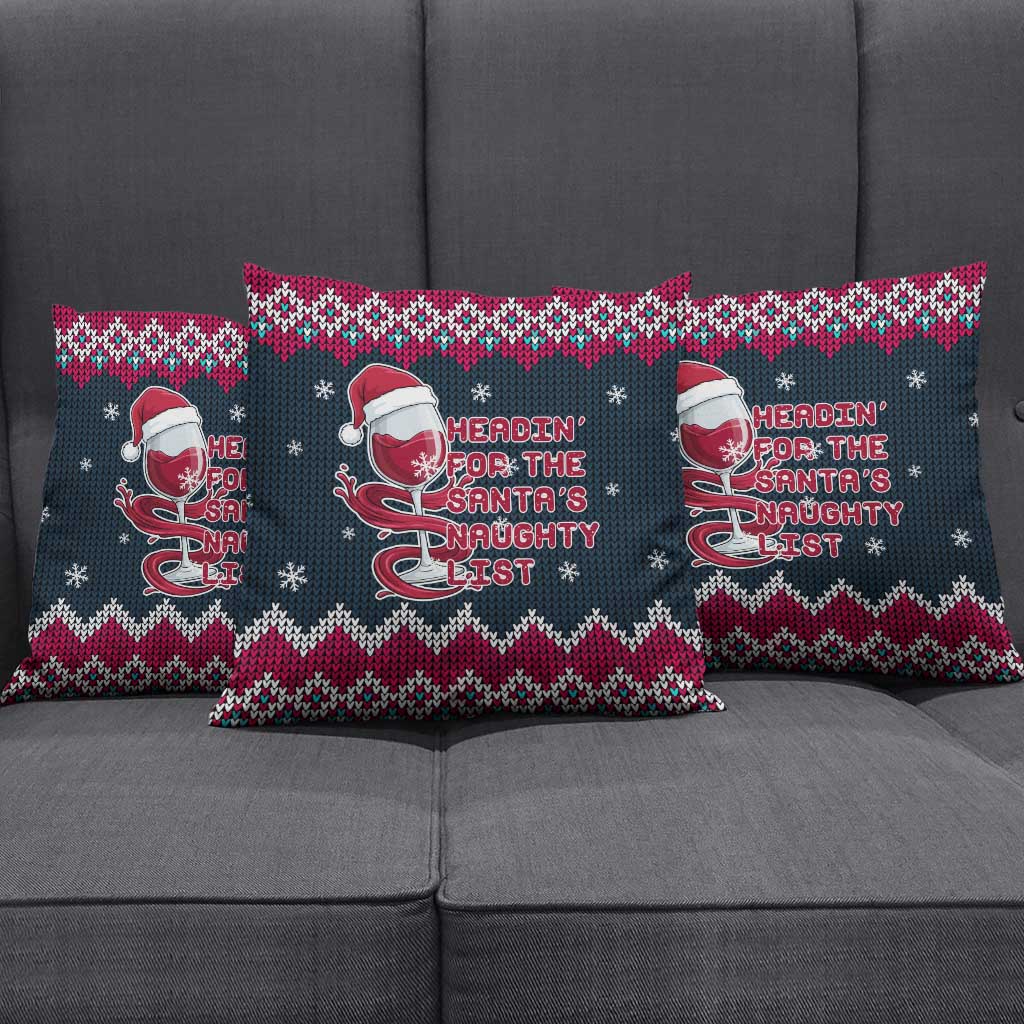 Headin For Santas Naughty Christmas Christmas Pillow Cover Xmas Holiday Patterns - Wonder Print Shop
