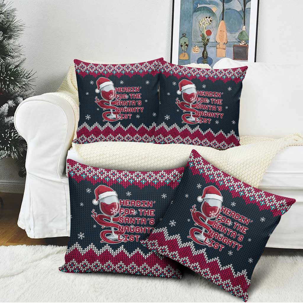 Headin For Santas Naughty Christmas Christmas Pillow Cover Xmas Holiday Patterns - Wonder Print Shop