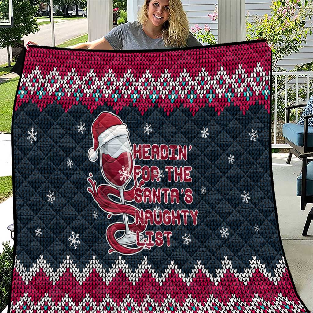 Headin For Santas Naughty Christmas Christmas Quilt Xmas Holiday Patterns - Wonder Print Shop