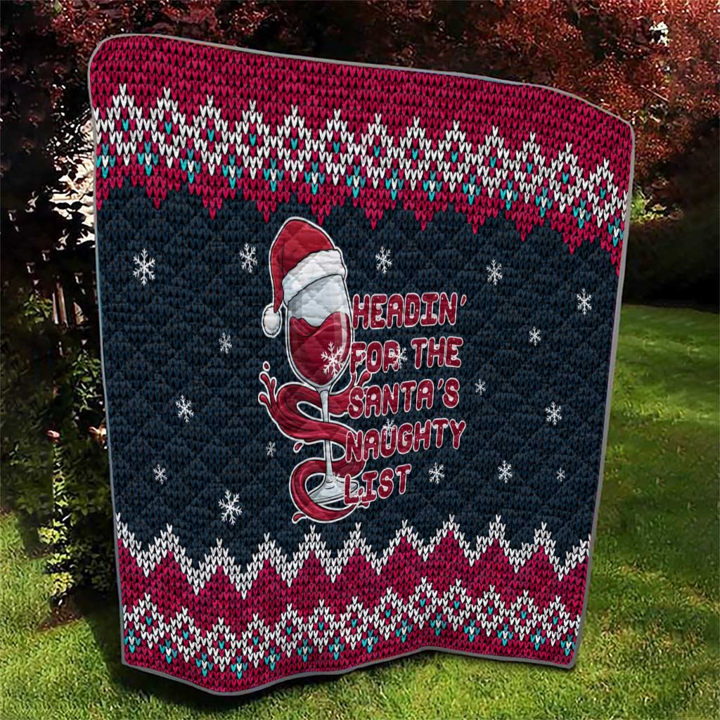 Headin For Santas Naughty Christmas Christmas Quilt Xmas Holiday Patterns - Wonder Print Shop