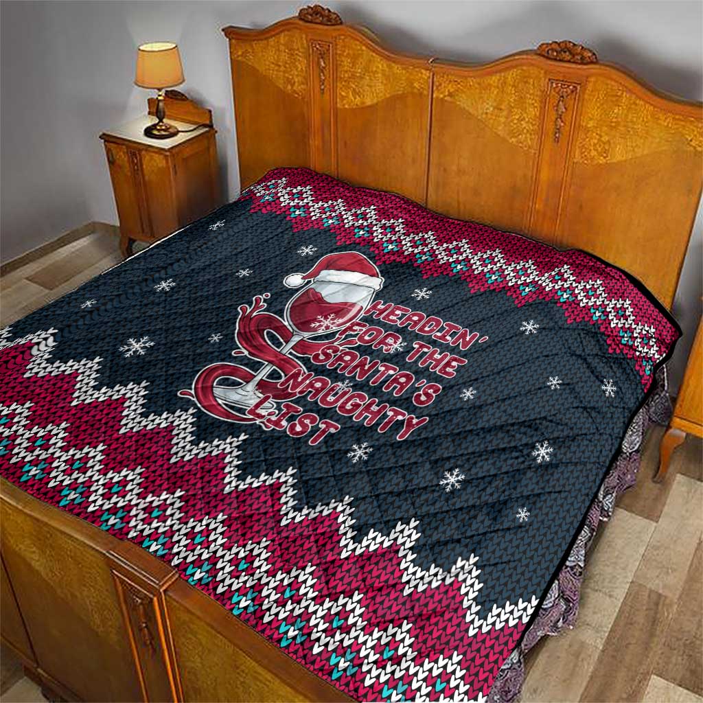 Headin For Santas Naughty Christmas Christmas Quilt Xmas Holiday Patterns - Wonder Print Shop