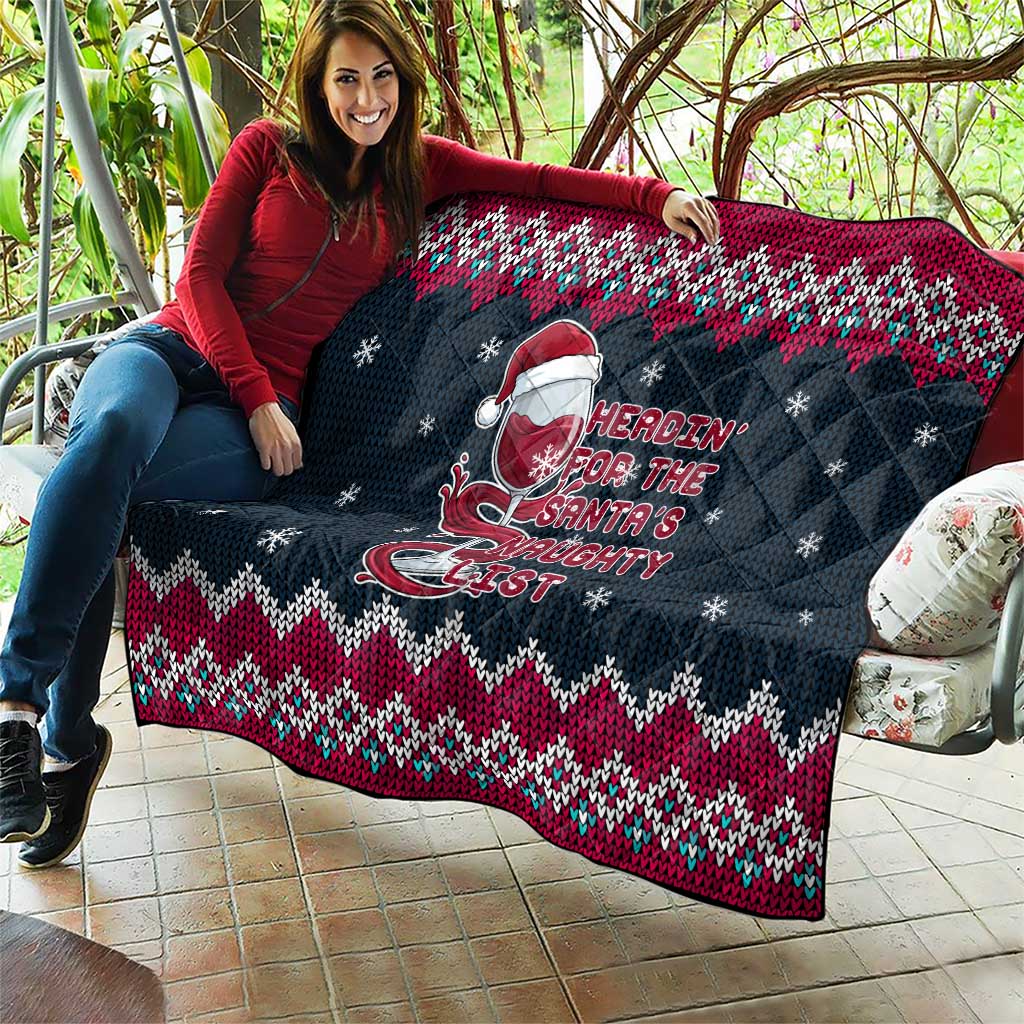 Headin For Santas Naughty Christmas Christmas Quilt Xmas Holiday Patterns - Wonder Print Shop