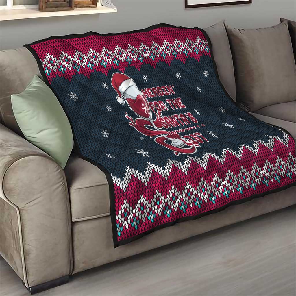 Headin For Santas Naughty Christmas Christmas Quilt Xmas Holiday Patterns - Wonder Print Shop