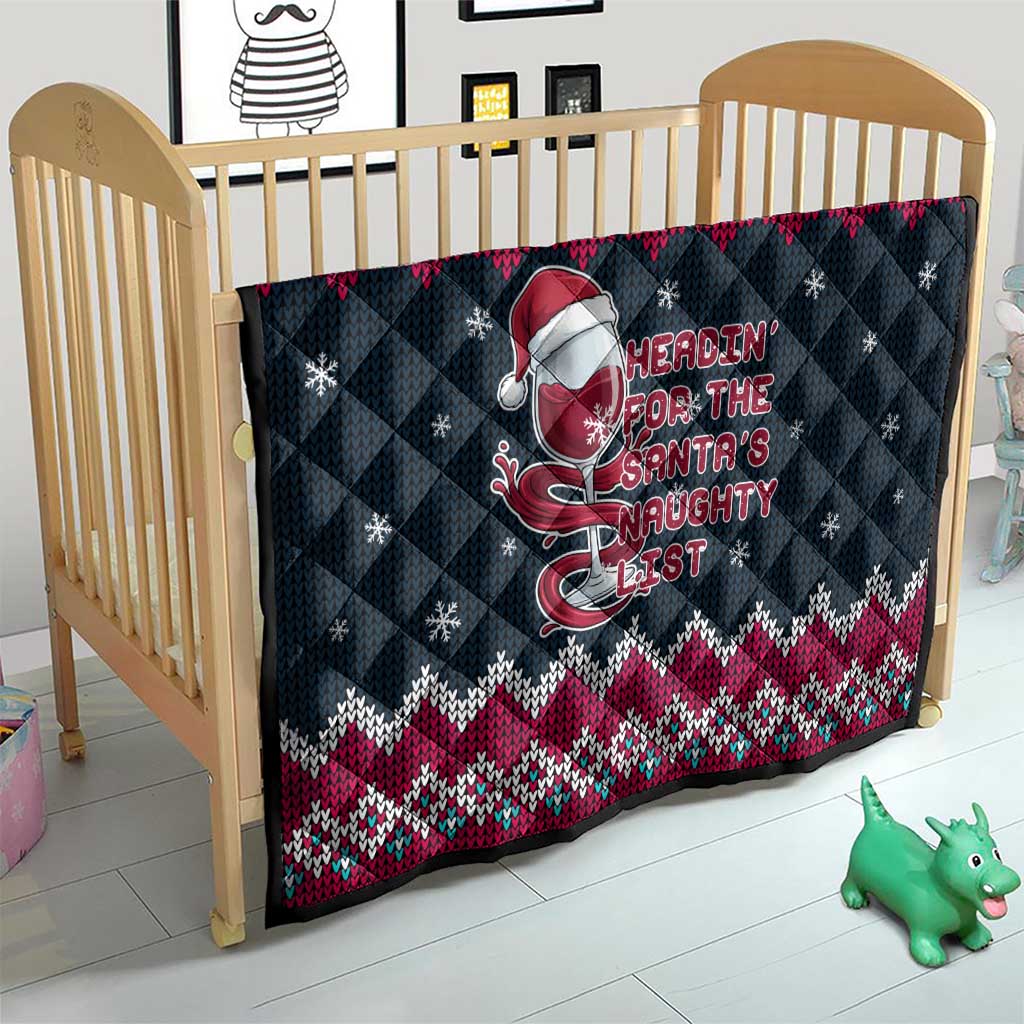 Headin For Santas Naughty Christmas Christmas Quilt Xmas Holiday Patterns - Wonder Print Shop