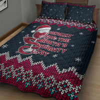 Headin For Santas Naughty Christmas Christmas Quilt Bed Set Xmas Holiday Patterns - Wonder Print Shop