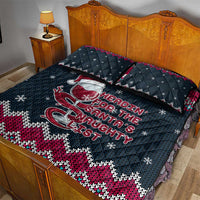 Headin For Santas Naughty Christmas Christmas Quilt Bed Set Xmas Holiday Patterns - Wonder Print Shop