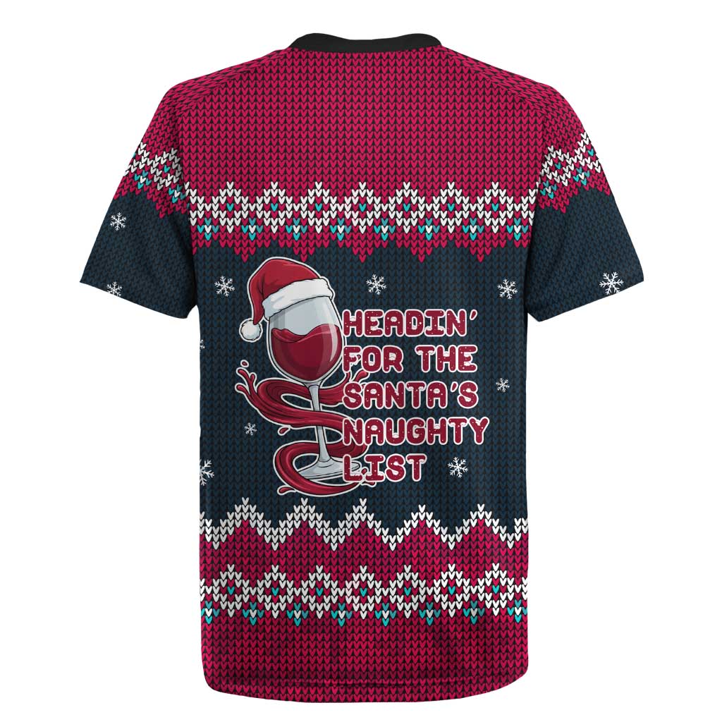 Headin For Santas Naughty Christmas Christmas Rugby Jersey Xmas Holiday Patterns - Wonder Print Shop