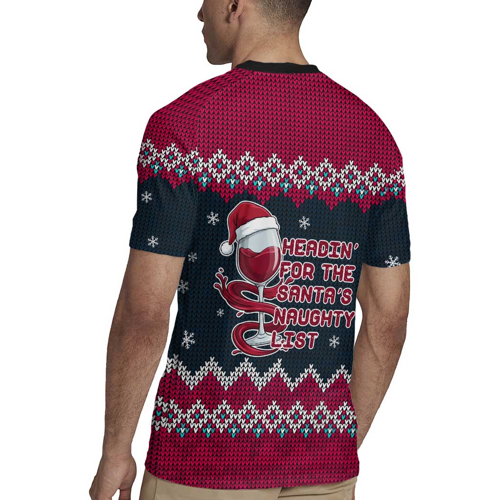 Headin For Santas Naughty Christmas Christmas Rugby Jersey Xmas Holiday Patterns - Wonder Print Shop