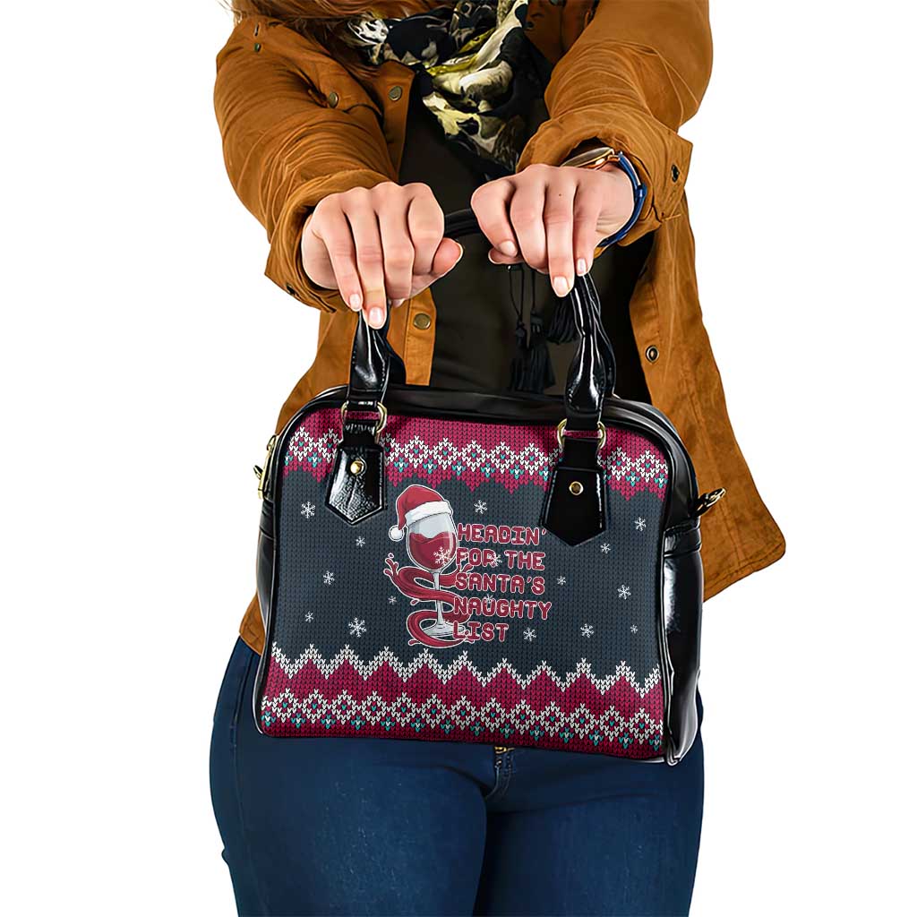 Headin For Santas Naughty Christmas Christmas Shoulder Handbag Xmas Holiday Patterns - Wonder Print Shop