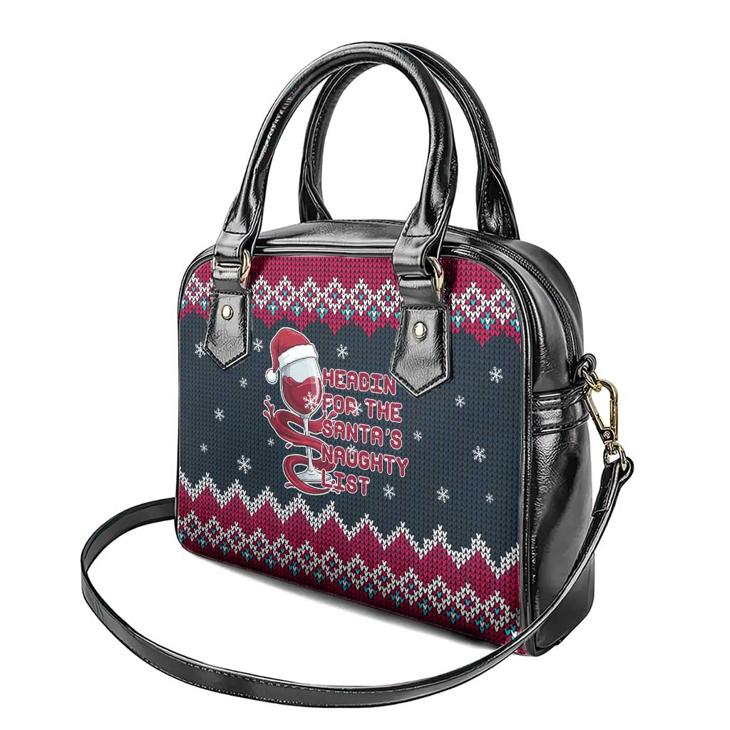 Headin For Santas Naughty Christmas Christmas Shoulder Handbag Xmas Holiday Patterns - Wonder Print Shop