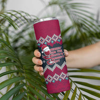 Headin For Santas Naughty Christmas Christmas Skinny Tumbler Xmas Holiday Patterns - Wonder Print Shop