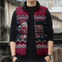 Headin For Santas Naughty Christmas Christmas Sleeveless Puffer Jacket Xmas Holiday Patterns - Wonder Print Shop