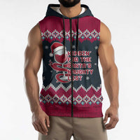 Headin For Santas Naughty Christmas Christmas Sleeveless Zip Hoodie Xmas Holiday Patterns - Wonder Print Shop