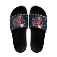 Headin For Santas Naughty Christmas Christmas Slide Sandals Xmas Holiday Patterns - Wonder Print Shop