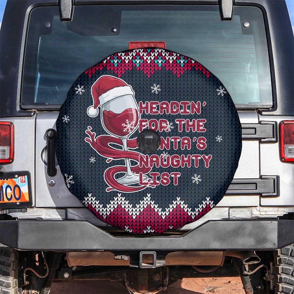 Headin For Santas Naughty Christmas Christmas Spare Tire Cover Xmas Holiday Patterns - Wonder Print Shop