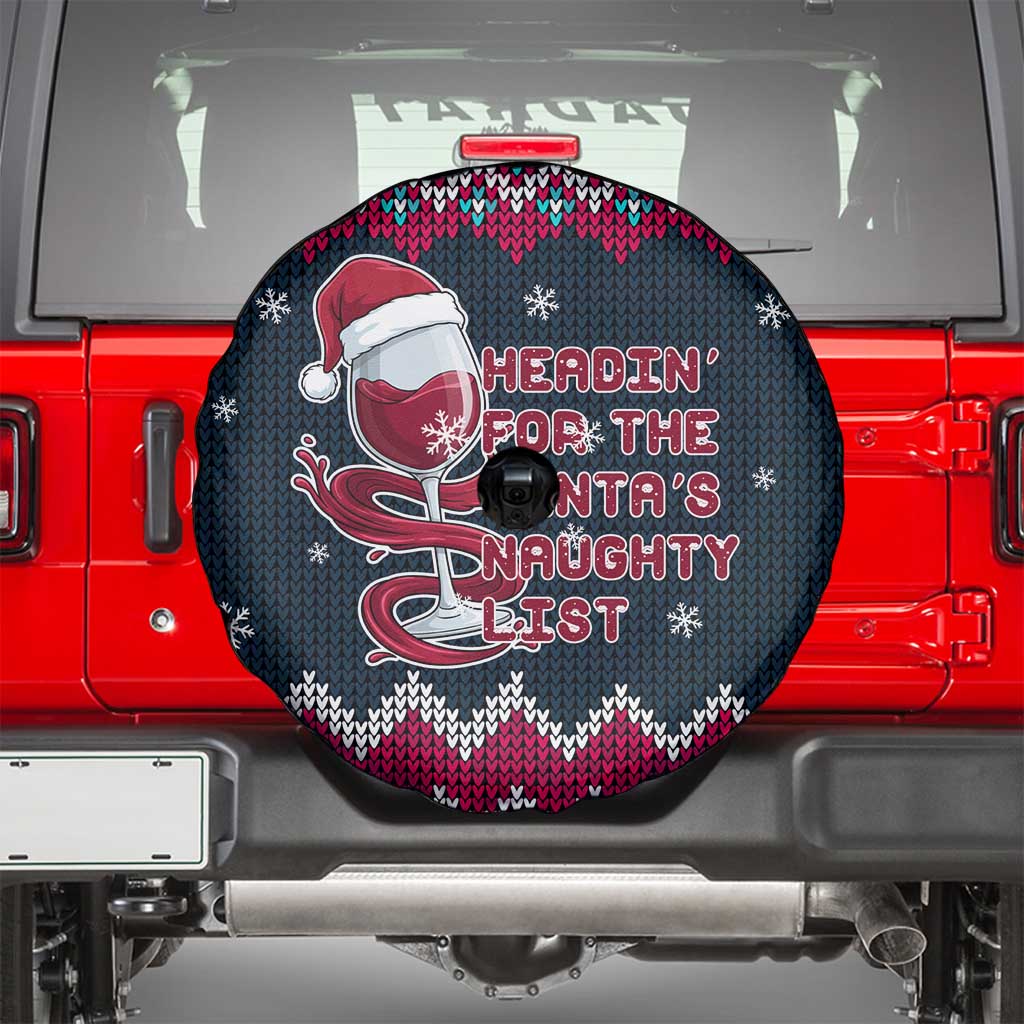 Headin For Santas Naughty Christmas Christmas Spare Tire Cover Xmas Holiday Patterns - Wonder Print Shop