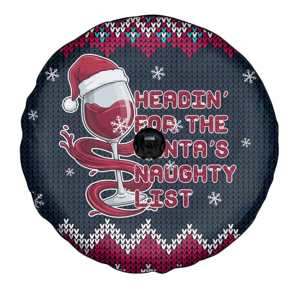 Headin For Santas Naughty Christmas Christmas Spare Tire Cover Xmas Holiday Patterns - Wonder Print Shop