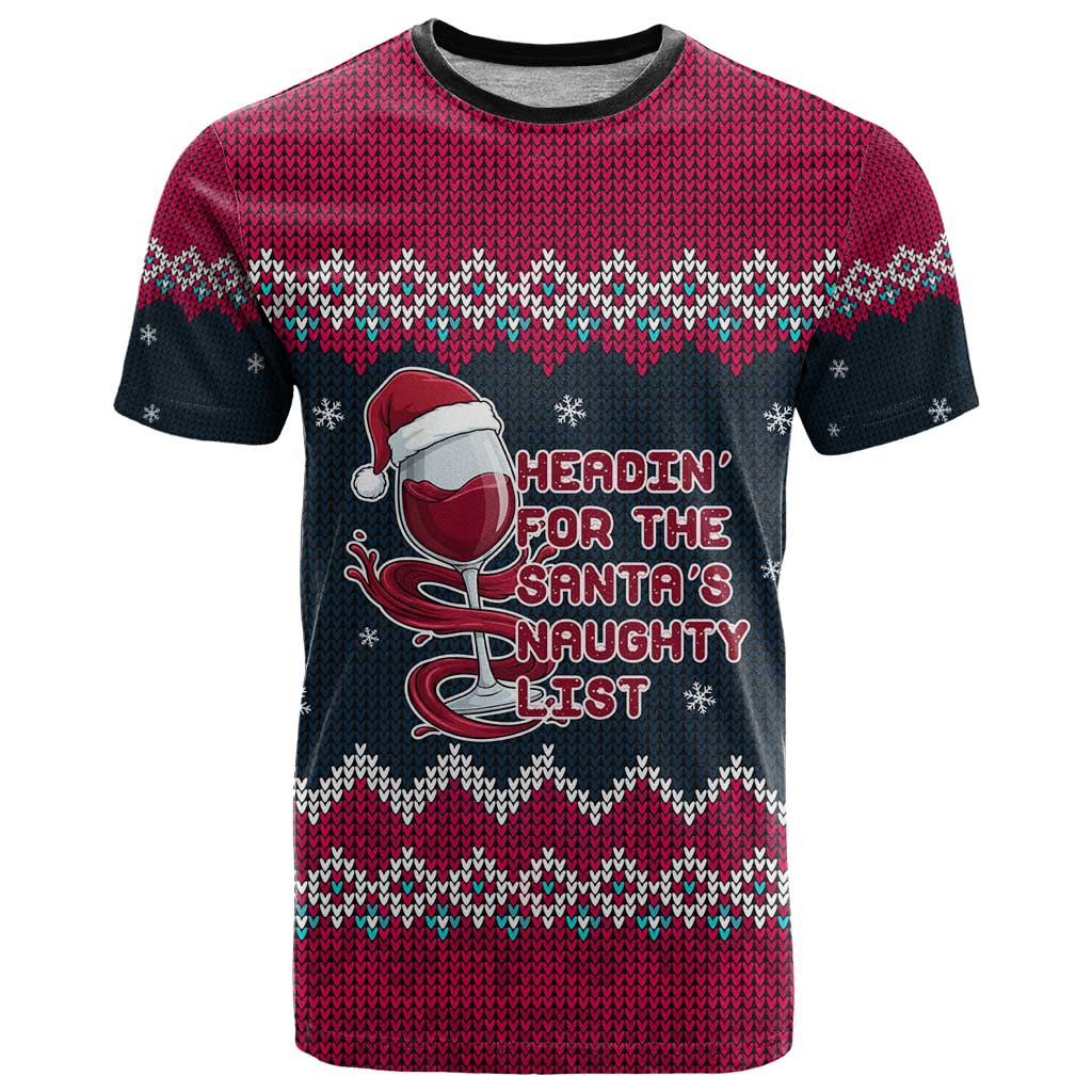 Headin For Santas Naughty Christmas Christmas T Shirt Xmas Holiday Patterns - Wonder Print Shop