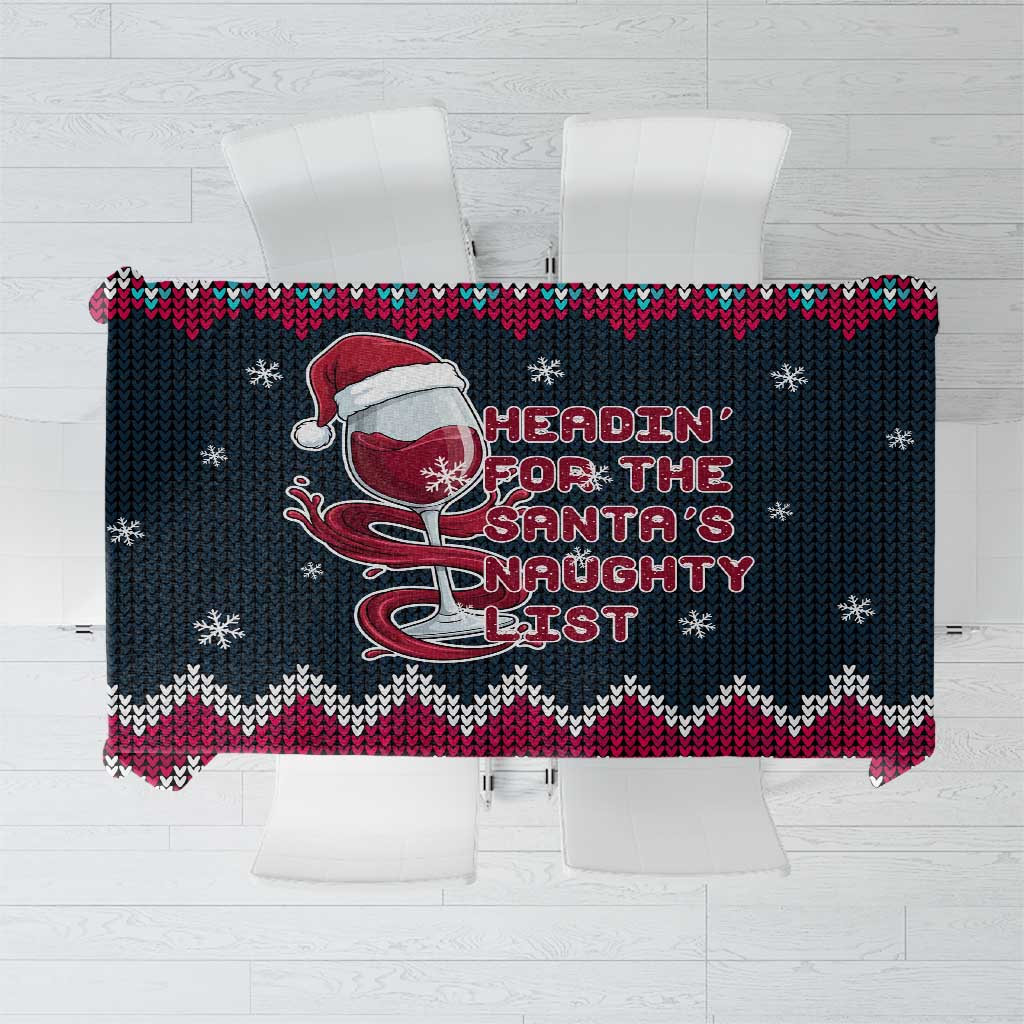 Headin For Santas Naughty Christmas Christmas Tablecloth Xmas Holiday Patterns - Wonder Print Shop