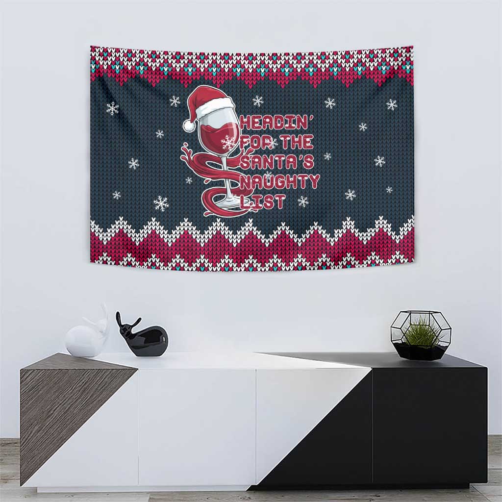 Headin For Santas Naughty Christmas Christmas Tapestry Xmas Holiday Patterns - Wonder Print Shop
