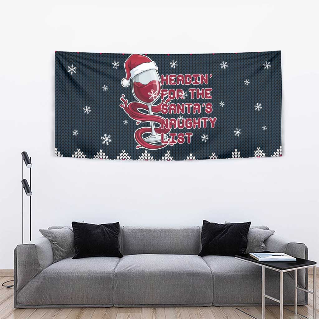 Headin For Santas Naughty Christmas Christmas Tapestry Xmas Holiday Patterns - Wonder Print Shop