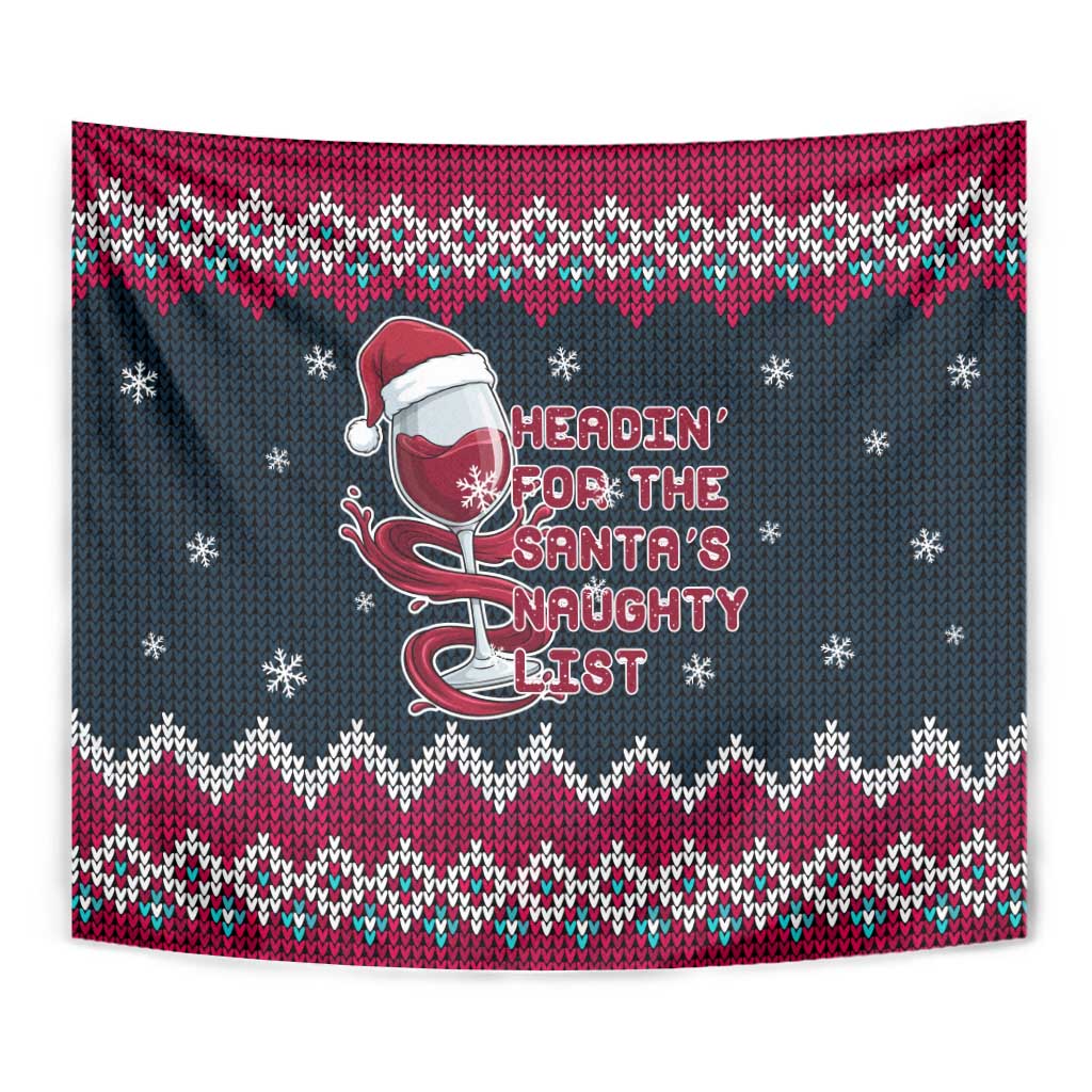 Headin For Santas Naughty Christmas Christmas Tapestry Xmas Holiday Patterns - Wonder Print Shop