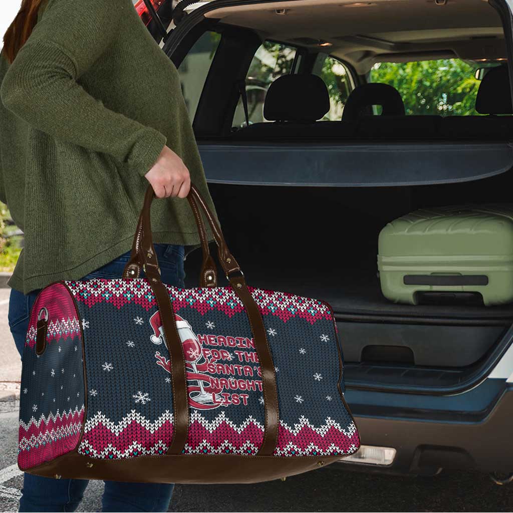Headin For Santas Naughty Christmas Christmas Travel Bag Xmas Holiday Patterns - Wonder Print Shop