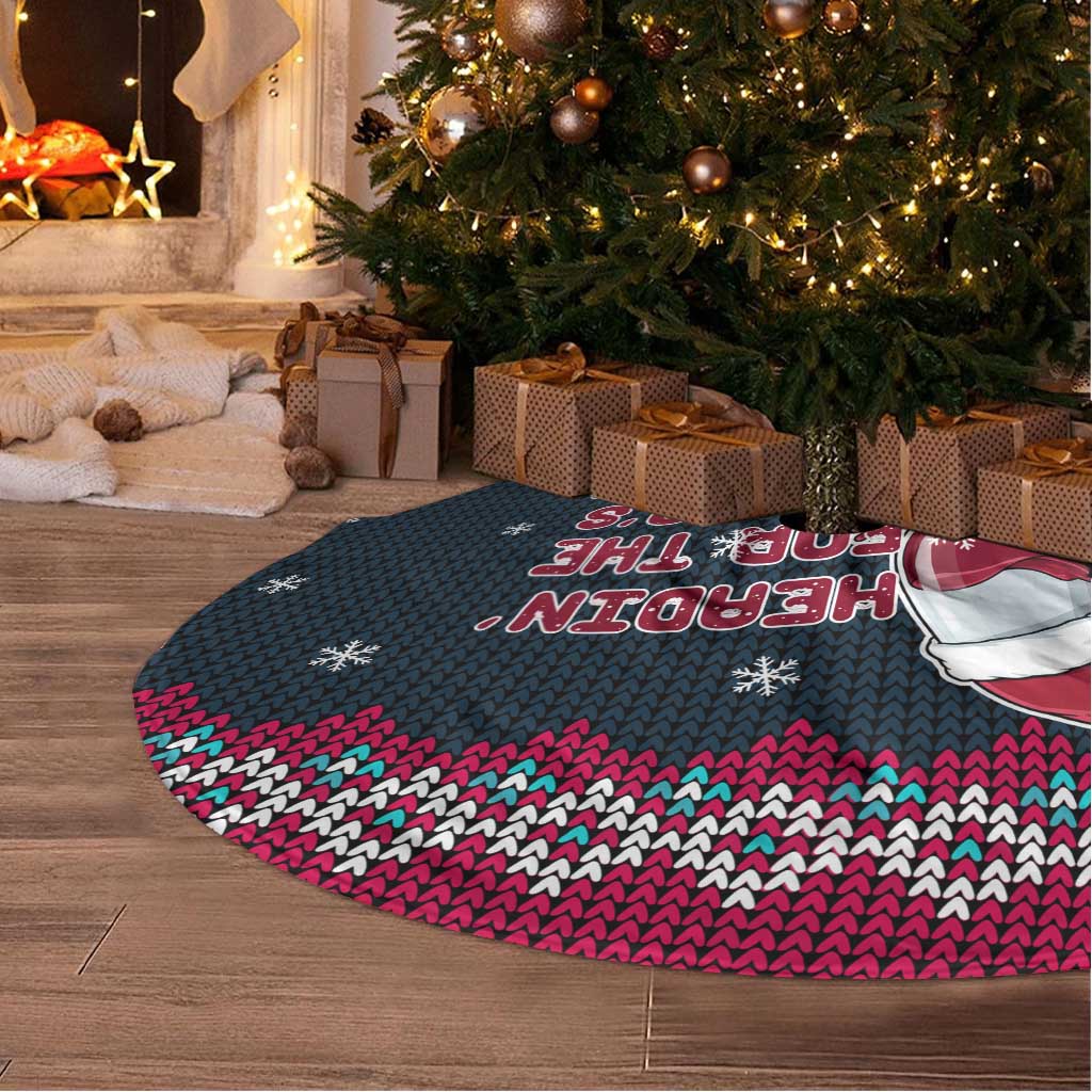Headin For Santas Naughty Christmas Tree Skirt Xmas Holiday Patterns - Wonder Print Shop