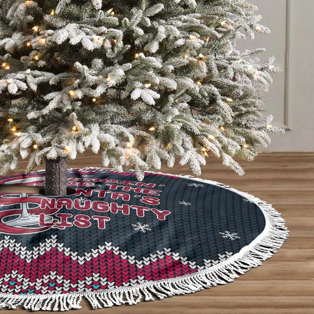 Headin For Santas Naughty Christmas Tree Skirt Xmas Holiday Patterns - Wonder Print Shop