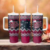 Headin For Santas Naughty Christmas Christmas Tumbler With Handle Xmas Holiday Patterns - Wonder Print Shop
