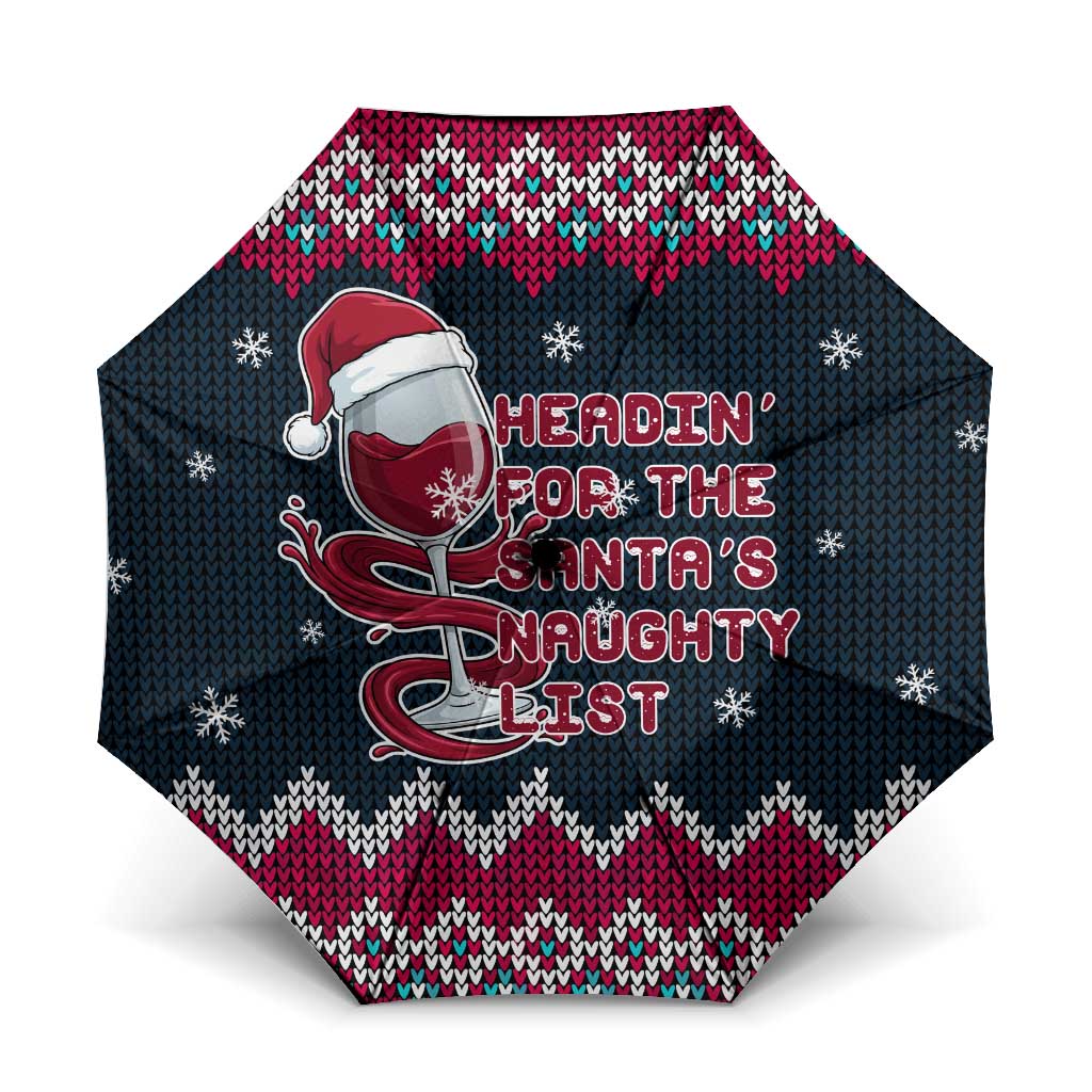 Headin For Santas Naughty Christmas Christmas Umbrella Xmas Holiday Patterns - Wonder Print Shop