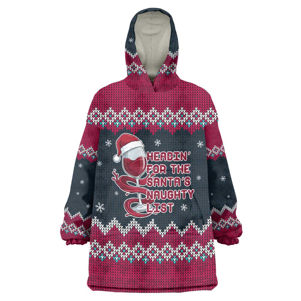 Headin For Santas Naughty Christmas Christmas Wearable Blanket Hoodie Xmas Holiday Patterns - Wonder Print Shop