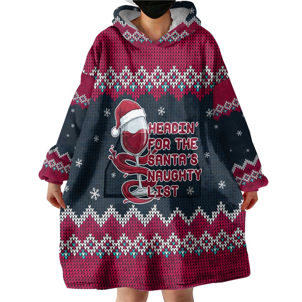 Headin For Santas Naughty Christmas Christmas Wearable Blanket Hoodie Xmas Holiday Patterns - Wonder Print Shop