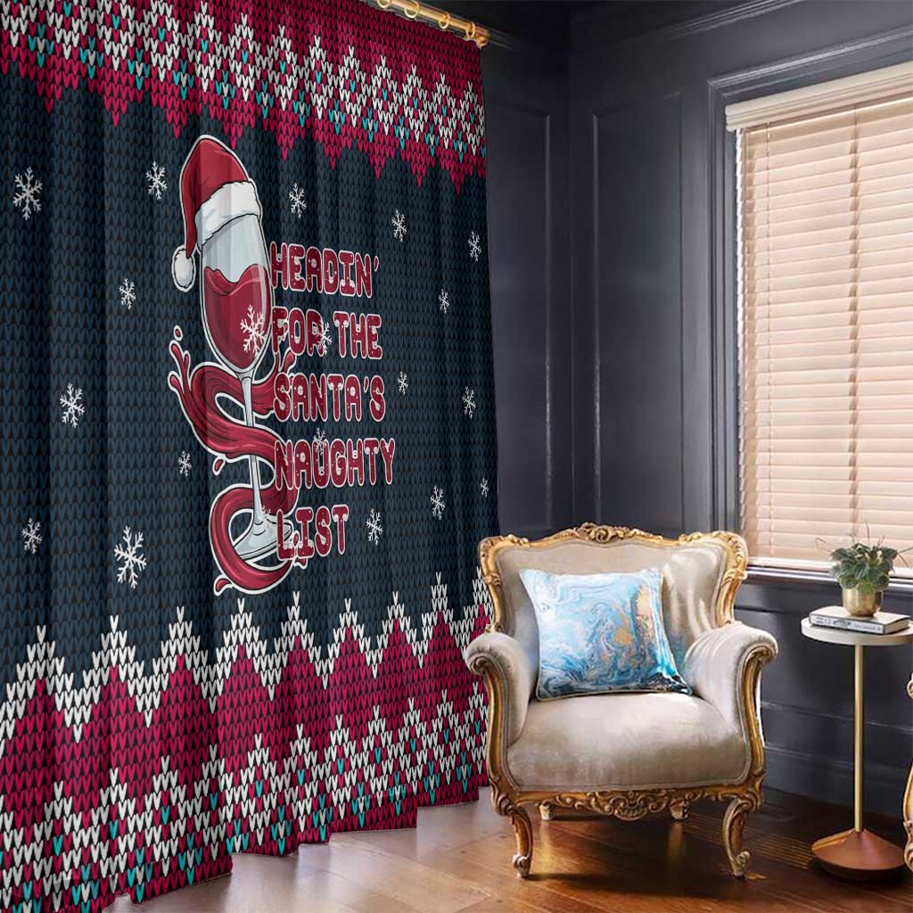 Headin For Santas Naughty Christmas Christmas Window Curtain Xmas Holiday Patterns - Wonder Print Shop
