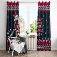 Headin For Santas Naughty Christmas Christmas Window Curtain Xmas Holiday Patterns - Wonder Print Shop