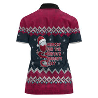 Headin For Santas Naughty Christmas Christmas Women Polo Shirt Xmas Holiday Patterns - Wonder Print Shop